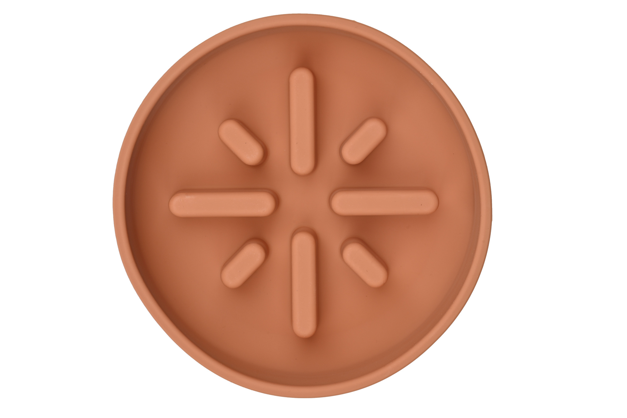 Slow Feeder Bowl 350 ml für Schnellfresser - Farbe: Terracotta
